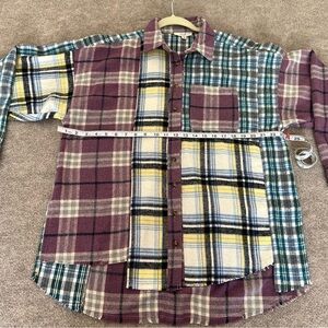 Easel Multicolor Plaid Women's Flannel Shacket